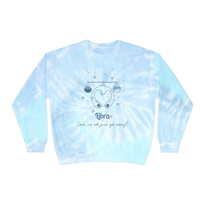 So Silly Astrology Dog | Unisex Tie-Dye Sweatshirt - Libra