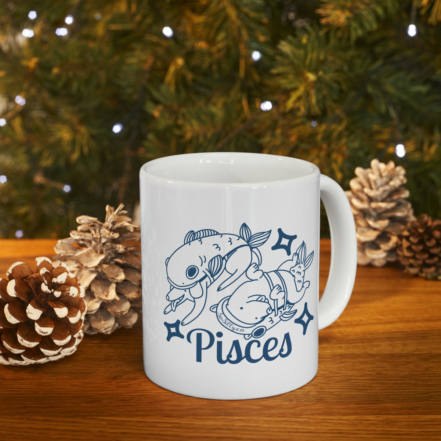 So Silly Astrology Dog | 11oz Ceramic Mug - Pisces
