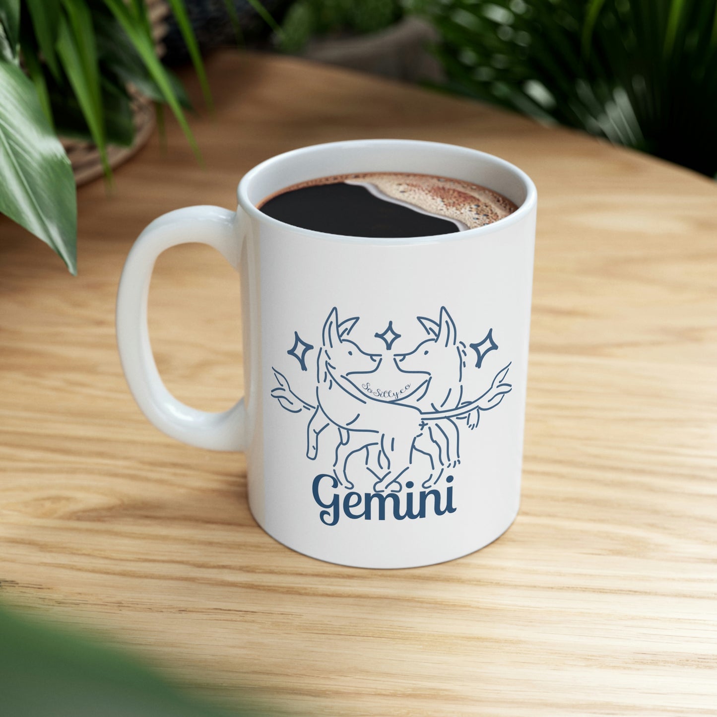 So Silly Astrology Dog | 11oz Ceramic Mug - Gemini