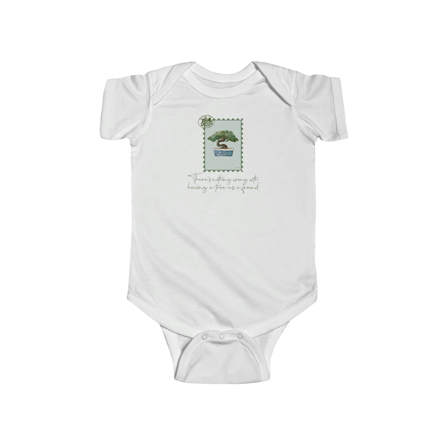 Bob Ross Quote Tree Friend Infant Fine Jersey Onesie