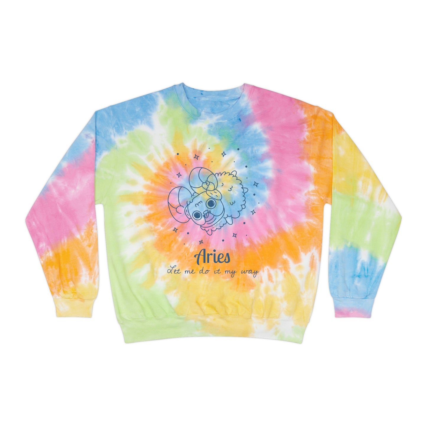 So Silly Astrology Dog | Unisex Tie-Dye Sweatshirt - Aries