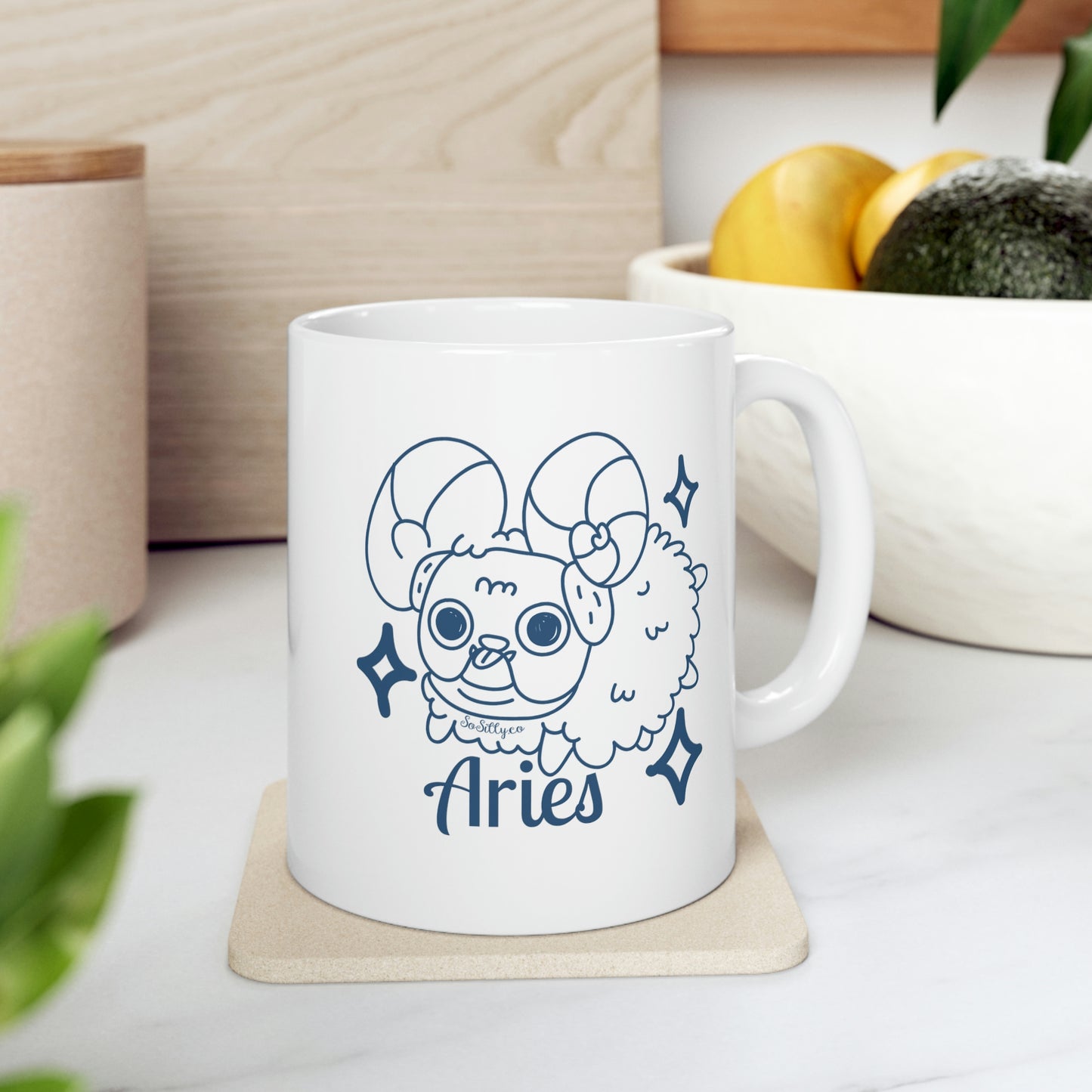 So Silly Astrology Dog | 11oz Ceramic Mug - Aries