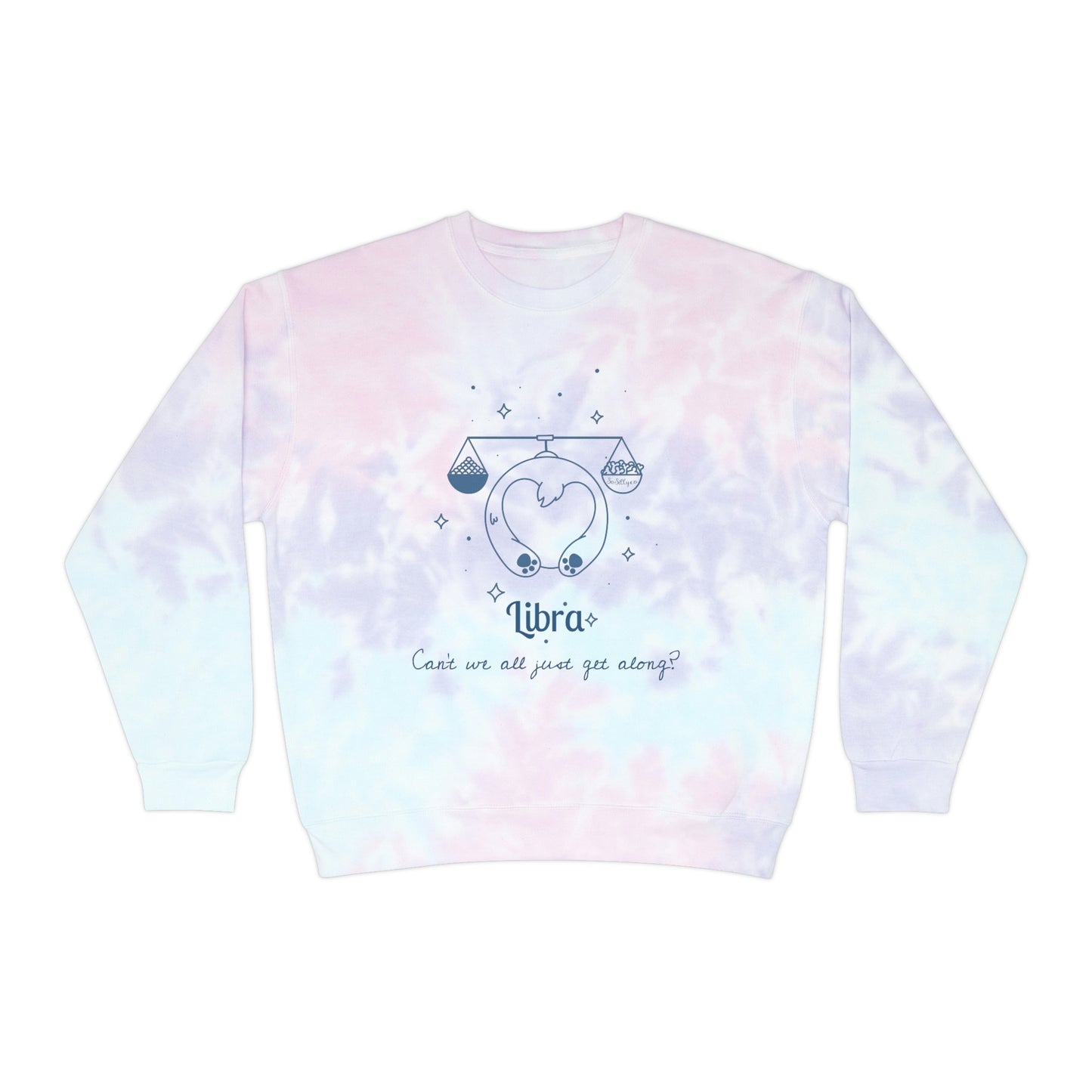 So Silly Astrology Dog | Unisex Tie-Dye Sweatshirt - Libra