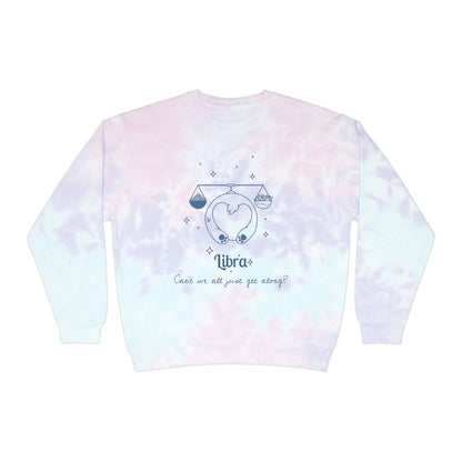 So Silly Astrology Dog | Unisex Tie-Dye Sweatshirt - Libra