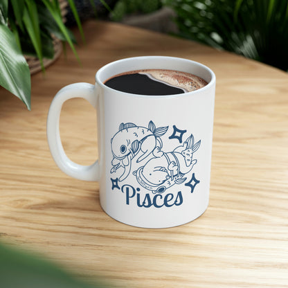 So Silly Astrology Dog | 11oz Ceramic Mug - Pisces