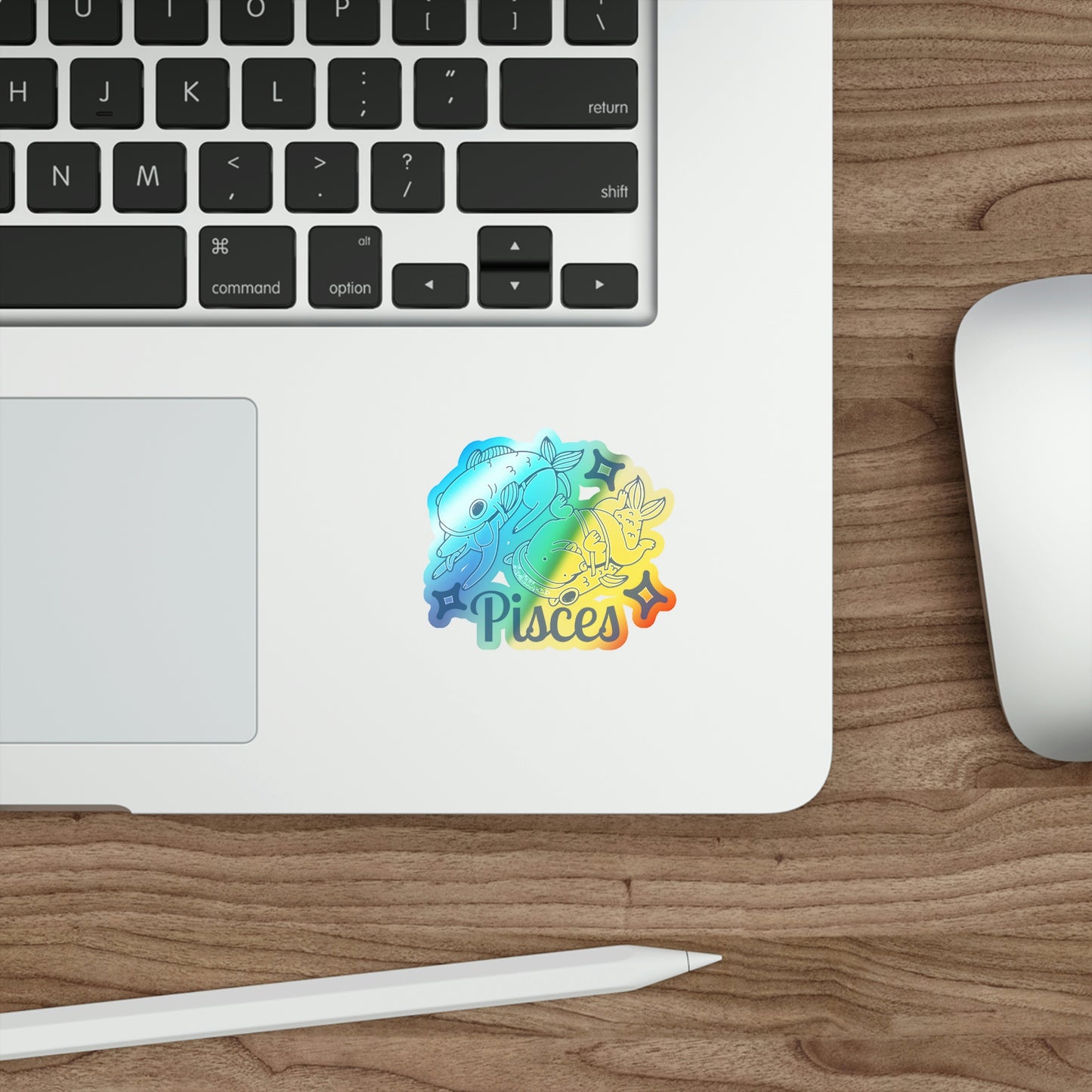 So Silly Astrology Dog | Holographic Die-cut Sticker - Pisces