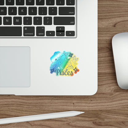 So Silly Astrology Dog | Holographic Die-cut Sticker - Pisces