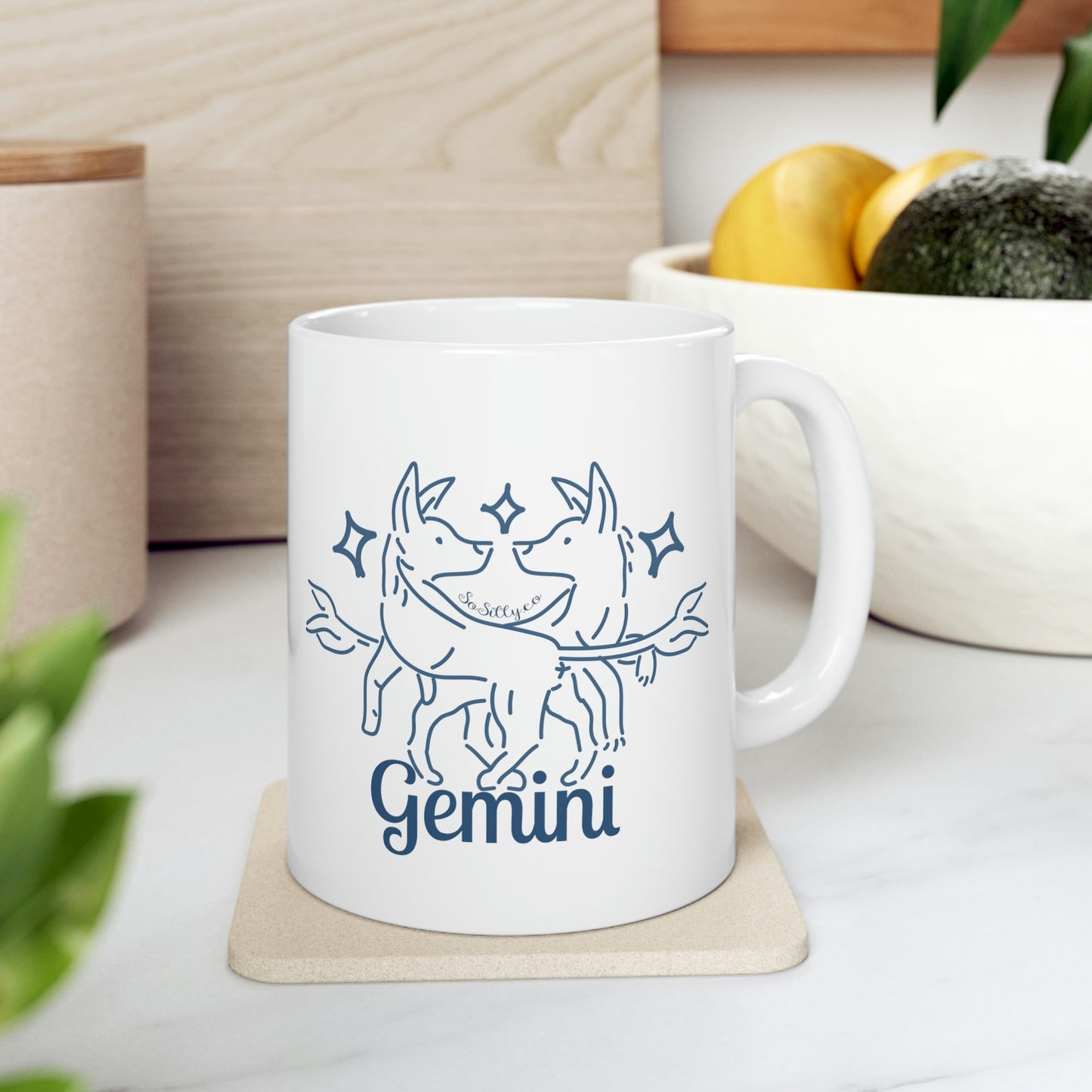 So Silly Astrology Dog | 11oz Ceramic Mug - Gemini